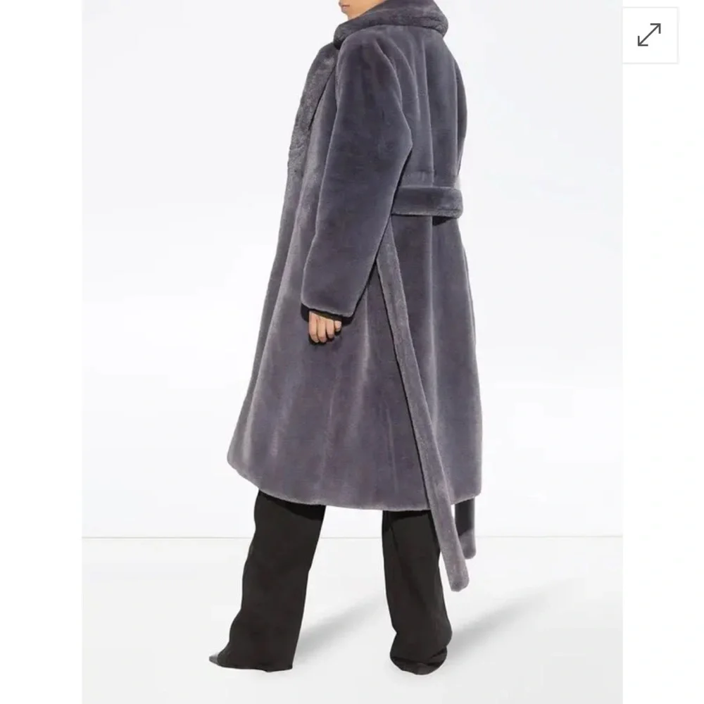 Apparis Faux Fur Grey Mona Coat size Small - Picture 16 of 16